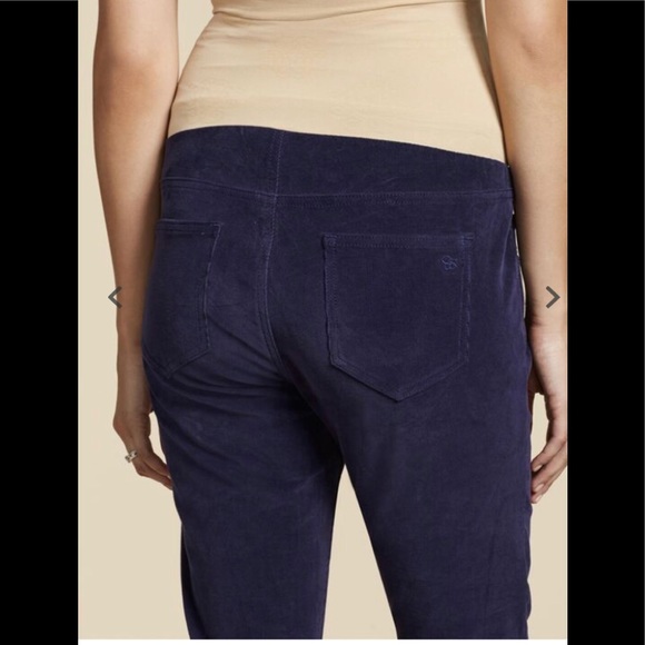 Jessica Simpson Navy Blue Cord Corduroy Maternity Jeans Pants Skinny L new NWT - Picture 6 of 8